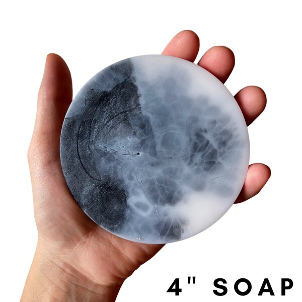 Enormous Marble Soap | Aromatherapy Soap | Gift for Him or Her | Hand Swirled | Eucalyptus and Rosemary Essential Oil | Detergent Free