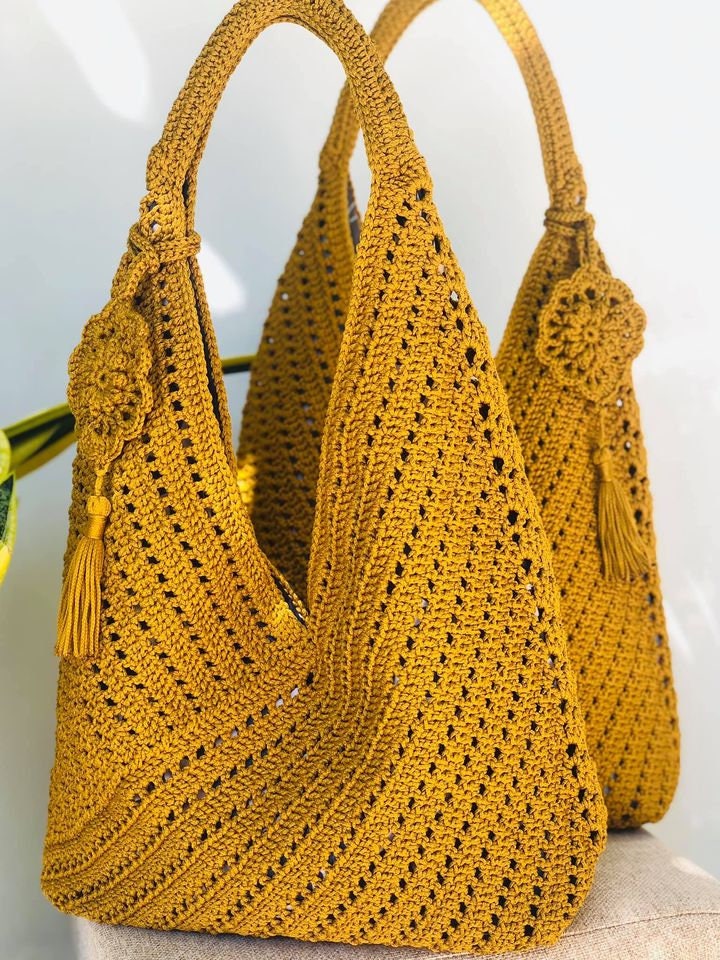 Handmade Crochet Tote Bag Retro-vintage Style Bag Best Gift - Etsy