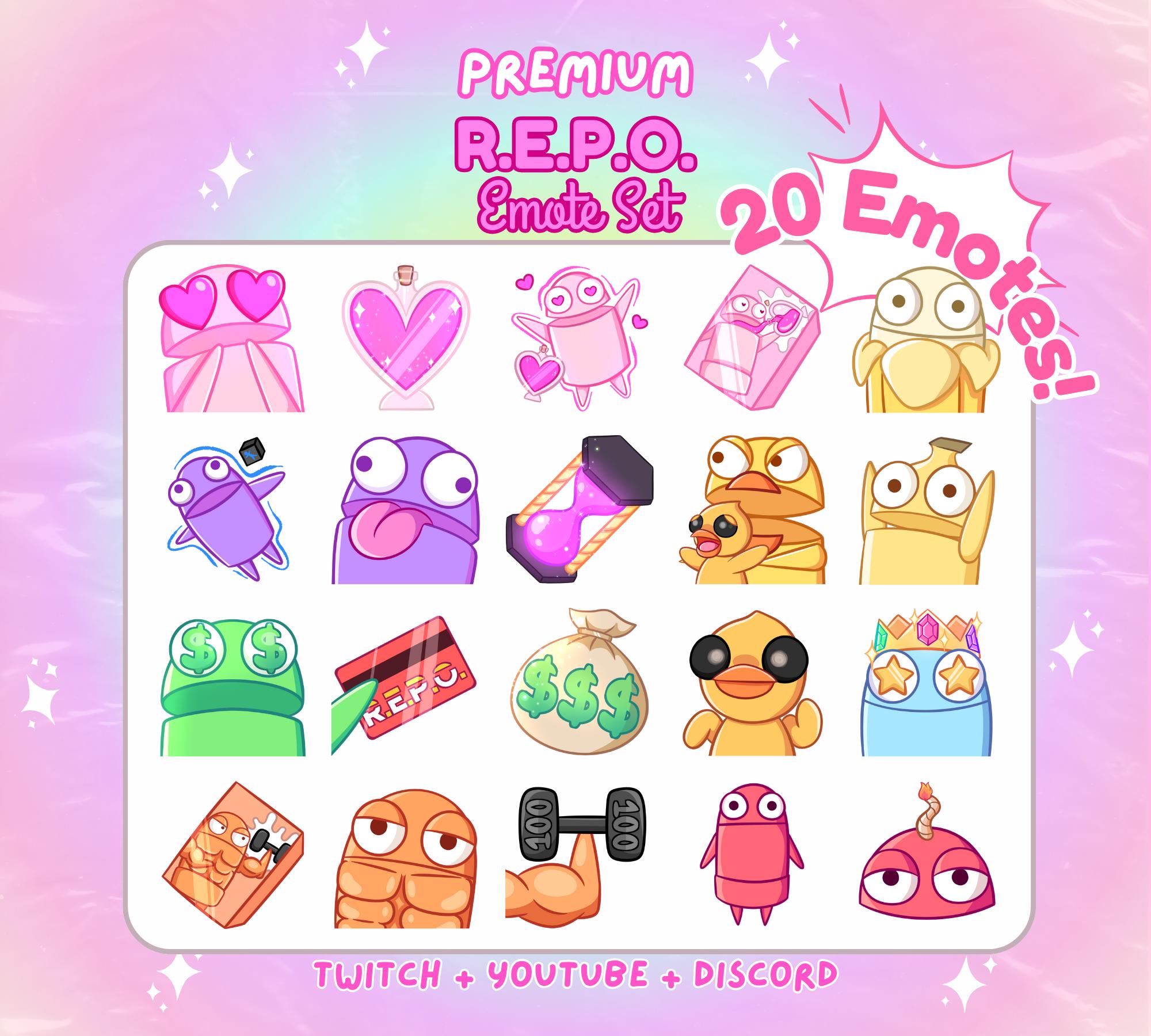 R.E.P.O Premium Static Emote Set Twitch Youtube Discord Streams