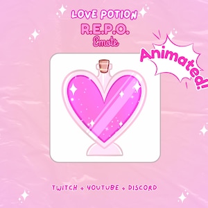 R.E.P.O Love Potion Animated Emote Twitch Youtube Discord Streams