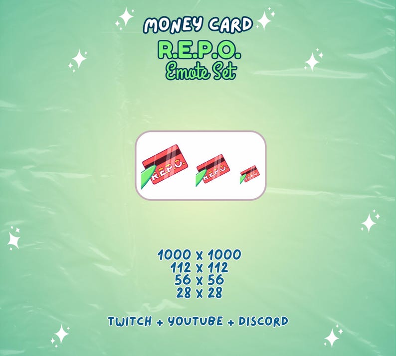 R.E.P.O Money Card Animated Emote Twitch Youtube Discord Streams - Etsy