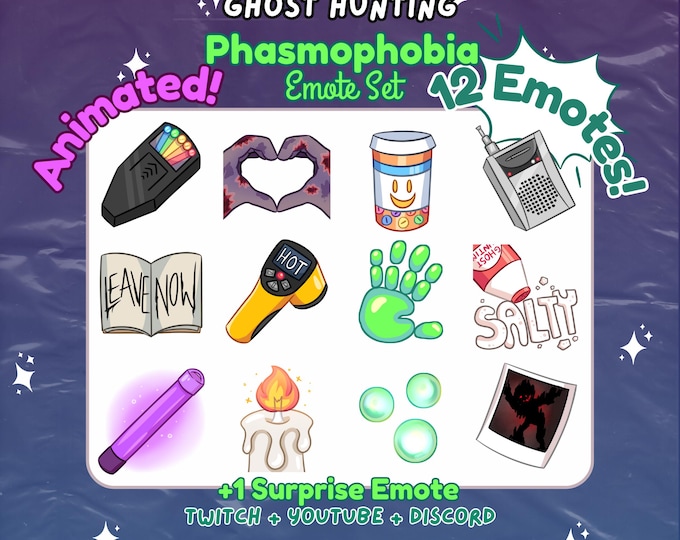 Premium Phasmophobia Ghost Twitch Youtube Emote Set - Etsy