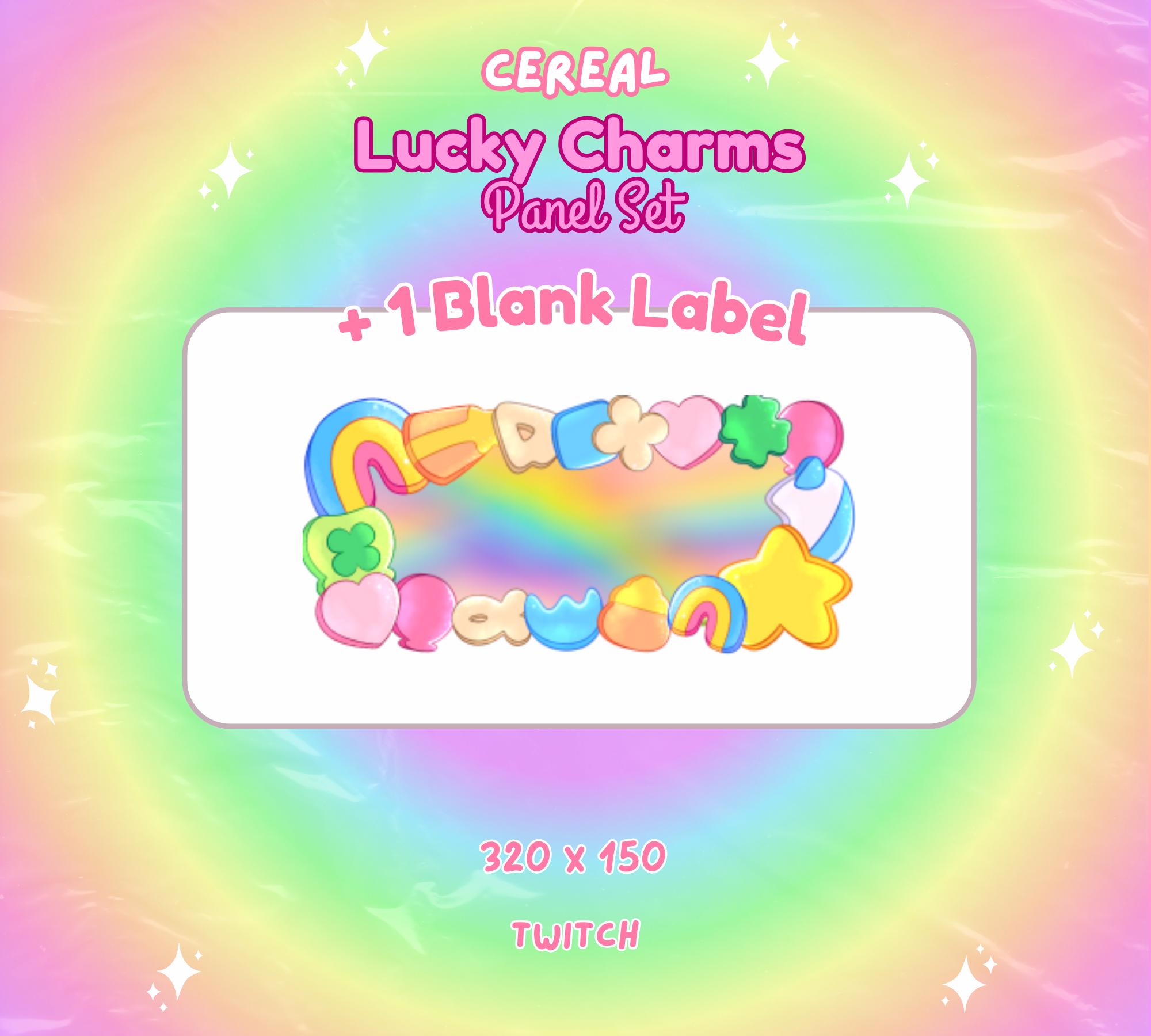 Lucky Charms Cereal Panel Set Twitch Streams - Etsy