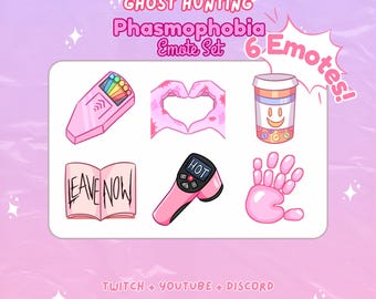 Phasmophobia Pink Ghost Twitch Youtube Emote Set
