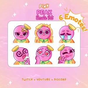 Peak Pink Twitch Youtube Emote Set