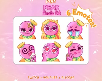 Peak Pink Twitch Youtube Emote Set