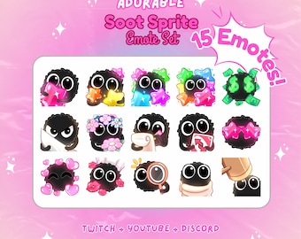 Premium Soot Sprite Twitch Youtube Emote Set