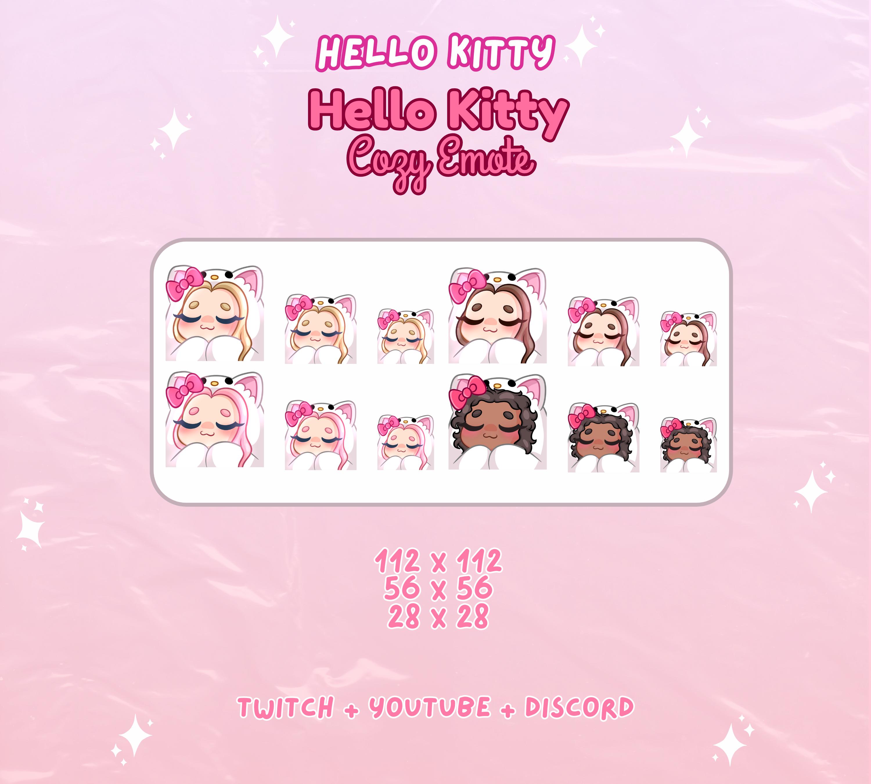 Cozy Kitty Girl Twitch Youtube Emote - Etsy