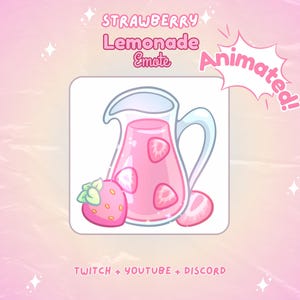 Animated Strawberry Lemonade Twitch Youtube Emote