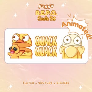 R.E.P.O Funny Animated Emote Set Twitch Youtube Discord Streams