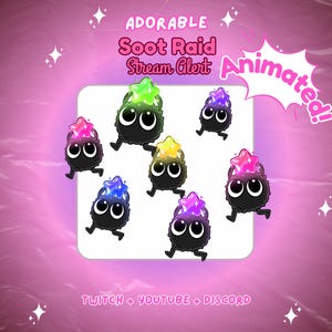 Animated Soot Sprite Raid Stream Alert Twitch Youtube Emote