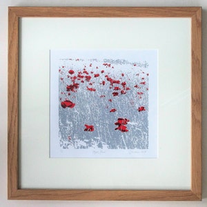 Silkscreen print &#39;Poppies&#39; unframed