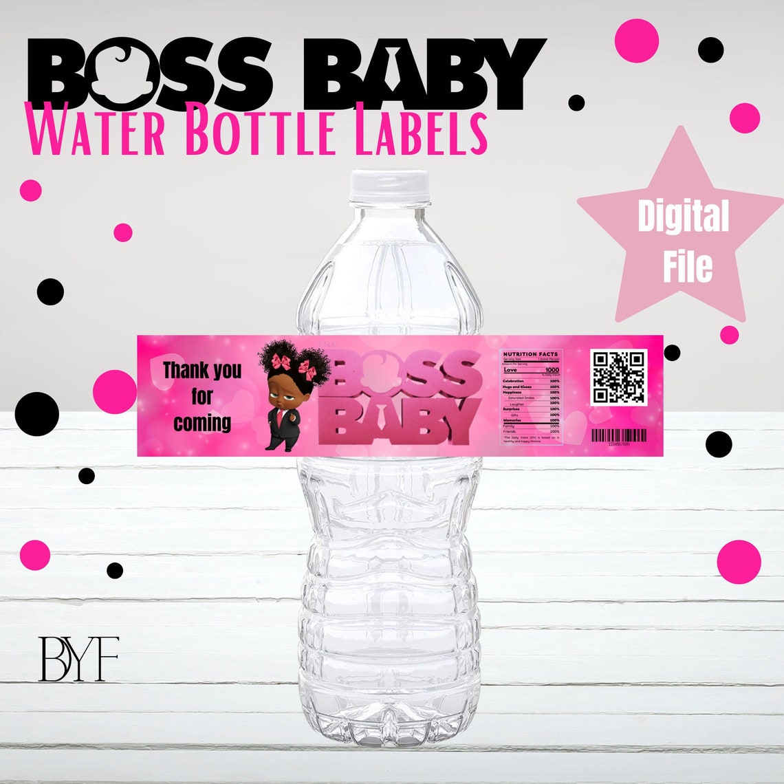 Boss Baby Water Bottle Labels Printable Pdf Digital Format | Etsy