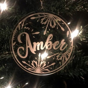 Acrylic Snowflake Personalized Ornament