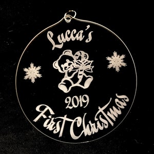 Baby's First Christmas Personalized Custom Acrylic Ornament