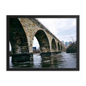 Stone Arch Bridge Framed photo paper poster
