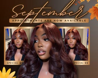 Fall Hair Flyer Social Media Templates: Salon & Stylist Canva Flyer (Digital Download)