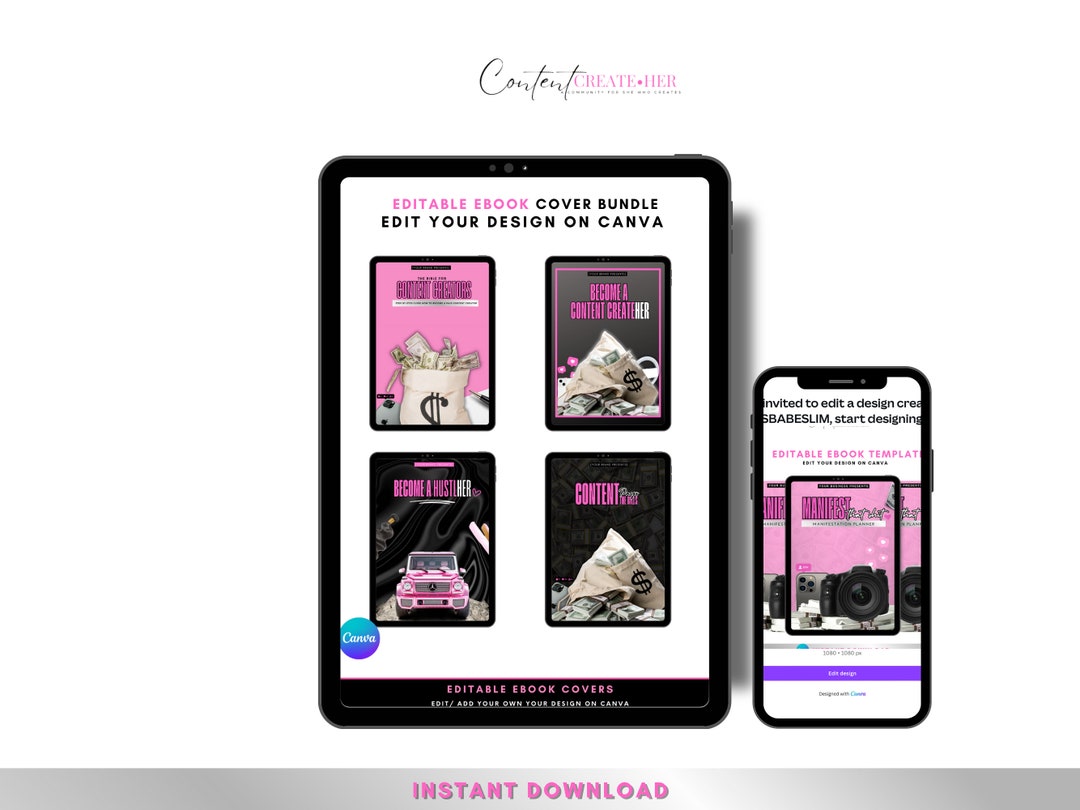 PLR Editable Ebook Cover Bundle, Ebook Cover Template, Ebook Cover