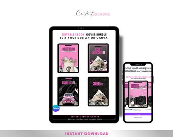 Editable Ebook Cover Bundle: DIY Canva Templates (Digital Download)