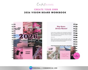 PLR Vision Board Workbook 2026: Printable Manifestation Template (PDF Download)