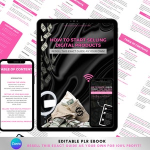 PLR Ebook Template, How To Start Selling Digital Products, Business, PLR, Ebook, Done For You, Done For You Digital Products Guide