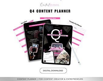 Canva Social Media Planner Template: Content Creator Marketing (Digital Download)