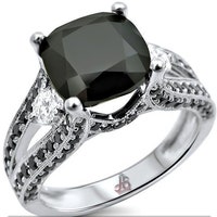 4.10 ct черная подшка огранка оникс с cz брилиант орччальное колцц | Колцц из черного оникса | Колцц з с сте оовог о сере 925 пры | Подарочное колцц | Юбилейное колцц