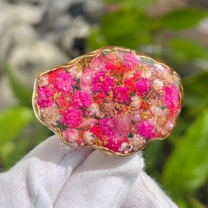 Floral Ponytail Hook: Dried Flowers Hair Cuff, Spring Hair Accessories
