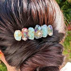 Floral Barrette with Real Flowers: Summer Style Hair Accessory