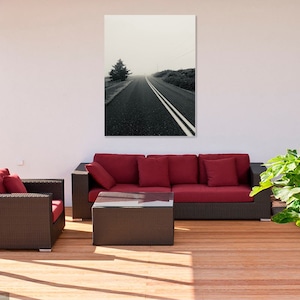Black and White Road to Nowhere, Simple Photography, Minimalist, Home Decor, Wall Art