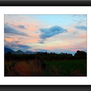 pink sunset lake photograph Digital Download sky purple clouds landscape  colorful nature printable photography