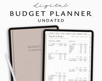 Digitaler Budgetplaner, Gehaltsabrechnungsbudgetplaner, Geldplaner, Monatsbudget, GoodNotes Planer, Ersparnis Tracker, Budgetplaner