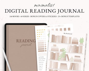 Digital Reading Journal, Reading Planner for GoodNotes, Reading Tracker, Reading Log, Reading Journal, Book Reviews