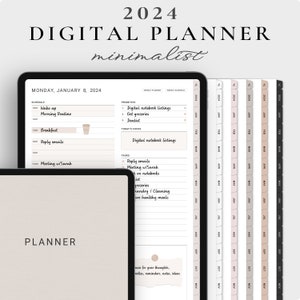 2024 Digital Planner, GoodNotes Planner, Daily Planner, Weekly Planner, Monthly Planner, Digital Planner 2024