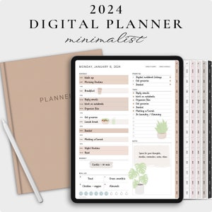 daily planner, digital planner, digital journal, weekly planner,  monthly planner, digital calendar, digital notebook, planner digital,  planner template, 2024 digital planner, planner 2024