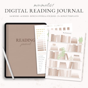 Digital Reading Journal, Reading Planner for GoodNotes, Reading Tracker, Reading Log, Reading Journal, Book Reviews