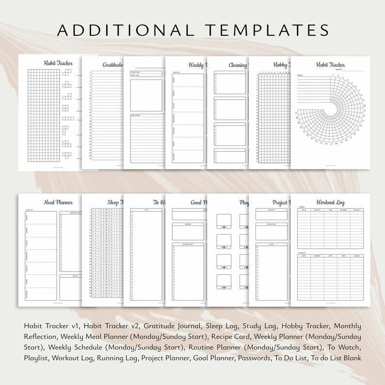 2026 Journal Printable Pages, A5 & A4 Size, Digital Planner, Inserts (Instant Download)