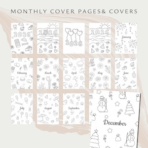 2026 Journal Printable Pages, A5 & A4 Size, Digital Planner, Inserts (Instant Download)