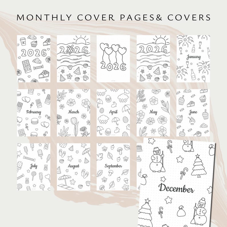 2026 Journal Printable Pages, A5 & A4 Size, Digital Planner, Inserts (Instant Download)