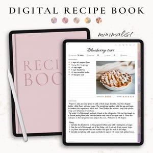 Digital Recipe Book: Meal Planner, GoodNotes & Notability Template
