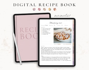 Digital Recipe Book: Meal Planner, GoodNotes & Notability Template