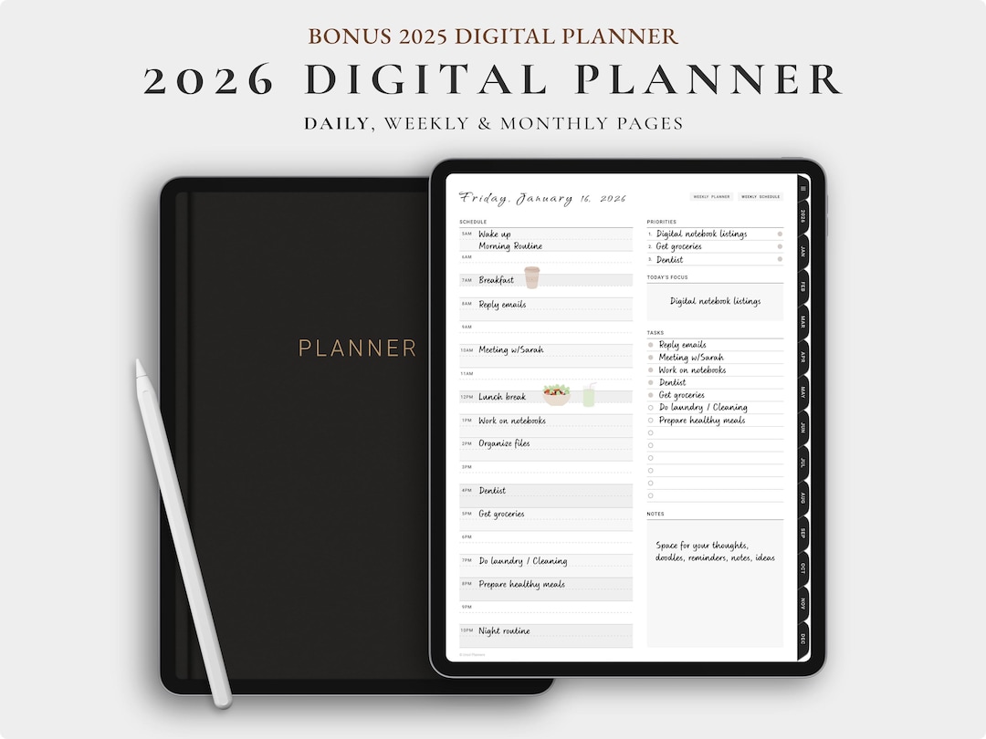 2026 Minimalist Digital Planner: Daily, Weekly, Monthly 2025 (goodnotes ...