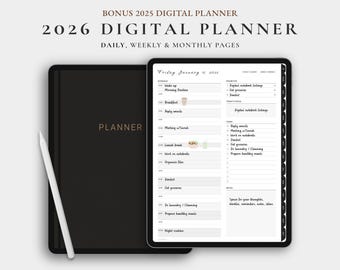 2026 Minimalist Digital Planner: Daily, Weekly, Monthly 2025 (GoodNotes)
