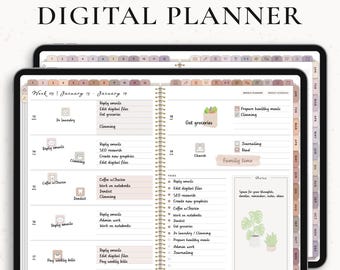 2025 Digital Planner, Daily Planner, GoodNotes Planner, Weekly Planner, Monthly Planner, 2025 Planner, Minimalist, 2025 Digital Planner