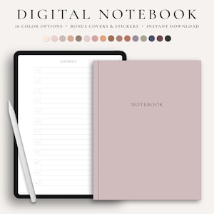 Digital Notebook GoodNotes, Notebook for GoodNotes, Lined, Grid, Dotted, Cornell Note templates, Minimalist, Simple Notebook