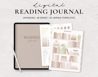 Digital Reading Journal: Book Tracker, Reviews, and Stickers (GoodNotes)