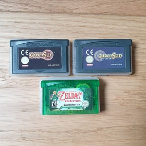 Zelda (7w1) i Golden Sun (2) GBA Collection Value Bundle - Nintendo Game Boy Advance Carts + Cases. Gry, w tym Minish Cap, Lost Age i inne