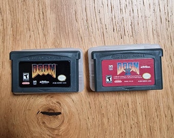 Doom GBA Collection: 2 Game Value Bundle - Nintendo Game Boy Advance. GBA Carts With Cases. Doom 1 and 2