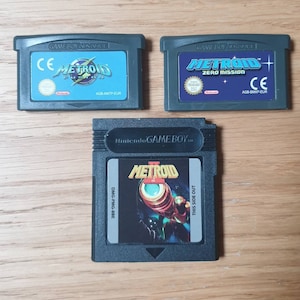 Metroid Collection: 3 Game Value Bundle - Nintendo Game Boy Advance. Karty GBA / GBC z etui. Fusion, Zero Mission i Metroid 2 DX