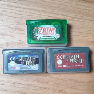 Zelda (7w1) i Breath of Fire (2) GBA Value Bundle - Nintendo Game Boy Advance Carts + Cases. Gry, w tym Minish Cap, BoF 1 i 2 i więcej